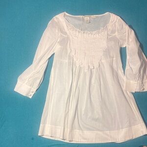 Monoreno white Cotton Tunic med top beautiful details